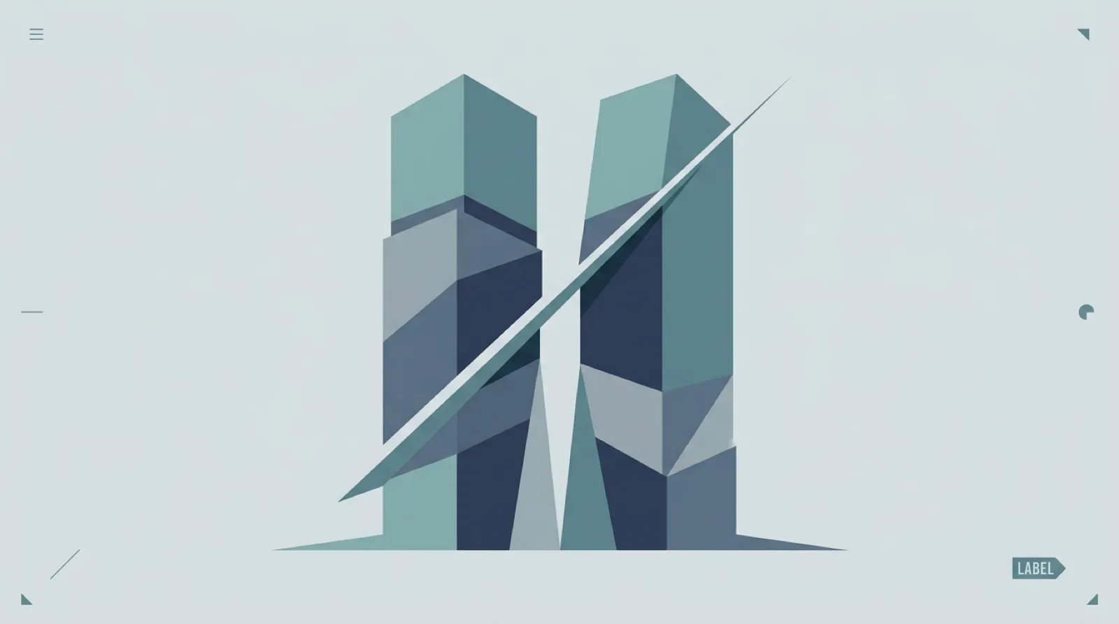 兩棟建築被一道斜線切分——象徵日本建設業「脱ファミリー化」的承継路線重構